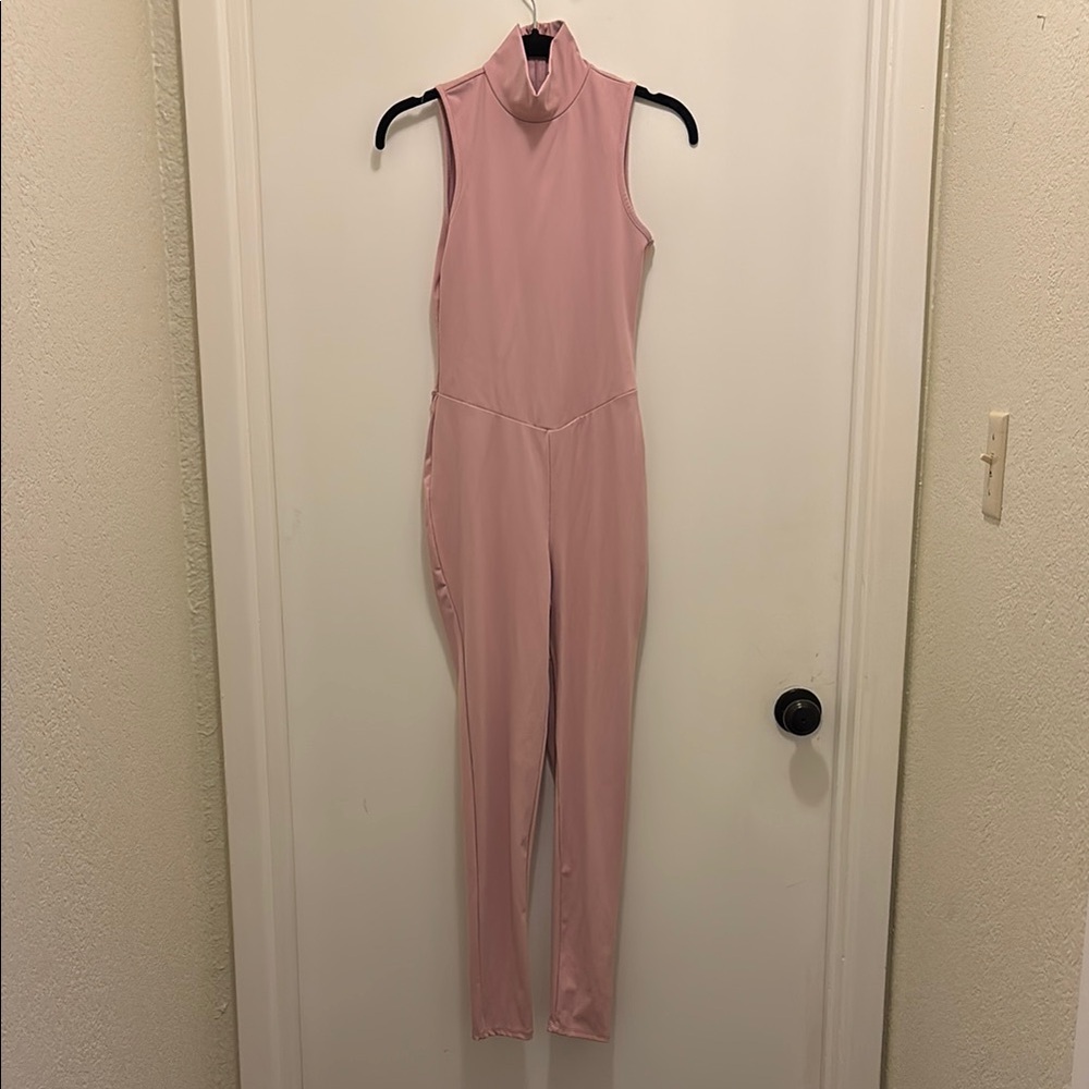Pink Sleeveless Jumpsuit